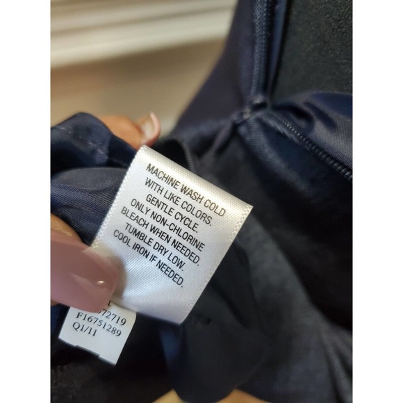 Merona Women's Solid Blue Cotton Off the Shoulder Short Length Dress Size 2 - Picture 9 of 10